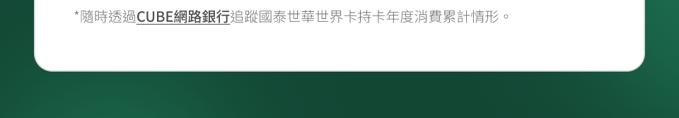 國泰世華世界卡免年費條件調整通知